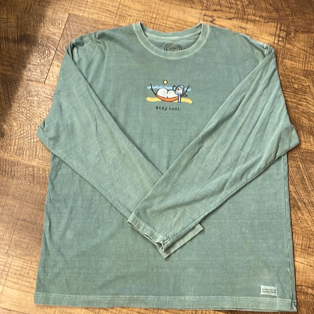 Long-Sleeve Life Is Good Tee * XL * Like New